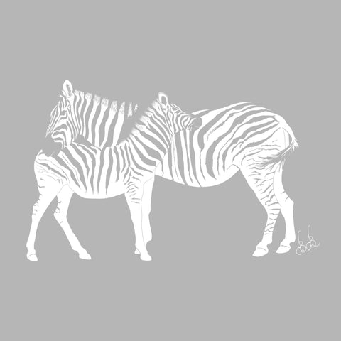 Ebony and Ivory Zebras hoodie - doodlewear