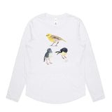 A Trio of South Island Forest Birds long sleeve t shirt