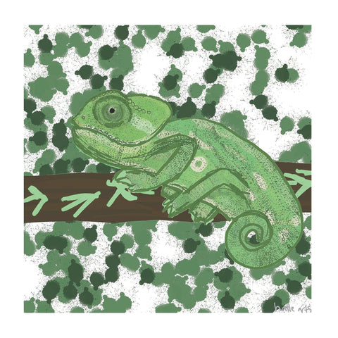 Cheeky Chameleon artwork tote bag