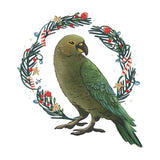 Christmas Eve Party - Kea Bird & Pohutukawa Wreath tee - Christmas t shirts collection 2024