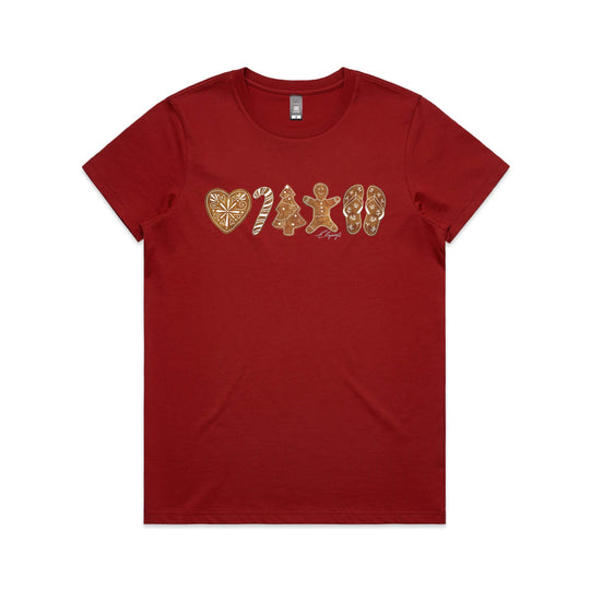 NZ Gingerbread Cookies tee - Christmas t shirts collection 2024