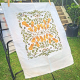 The Kōwhai Tree, NZ Native Plants tea towel - doodlewear