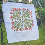 The Pōhutukawa Tree, NZ Native Plants tea towel - doodlewear