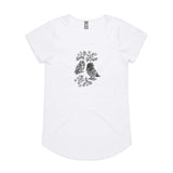 Kea Bird And Ruru Owl Botanical tee - doodlewear