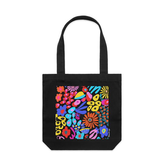 Rainbow Garden artwork tote bag