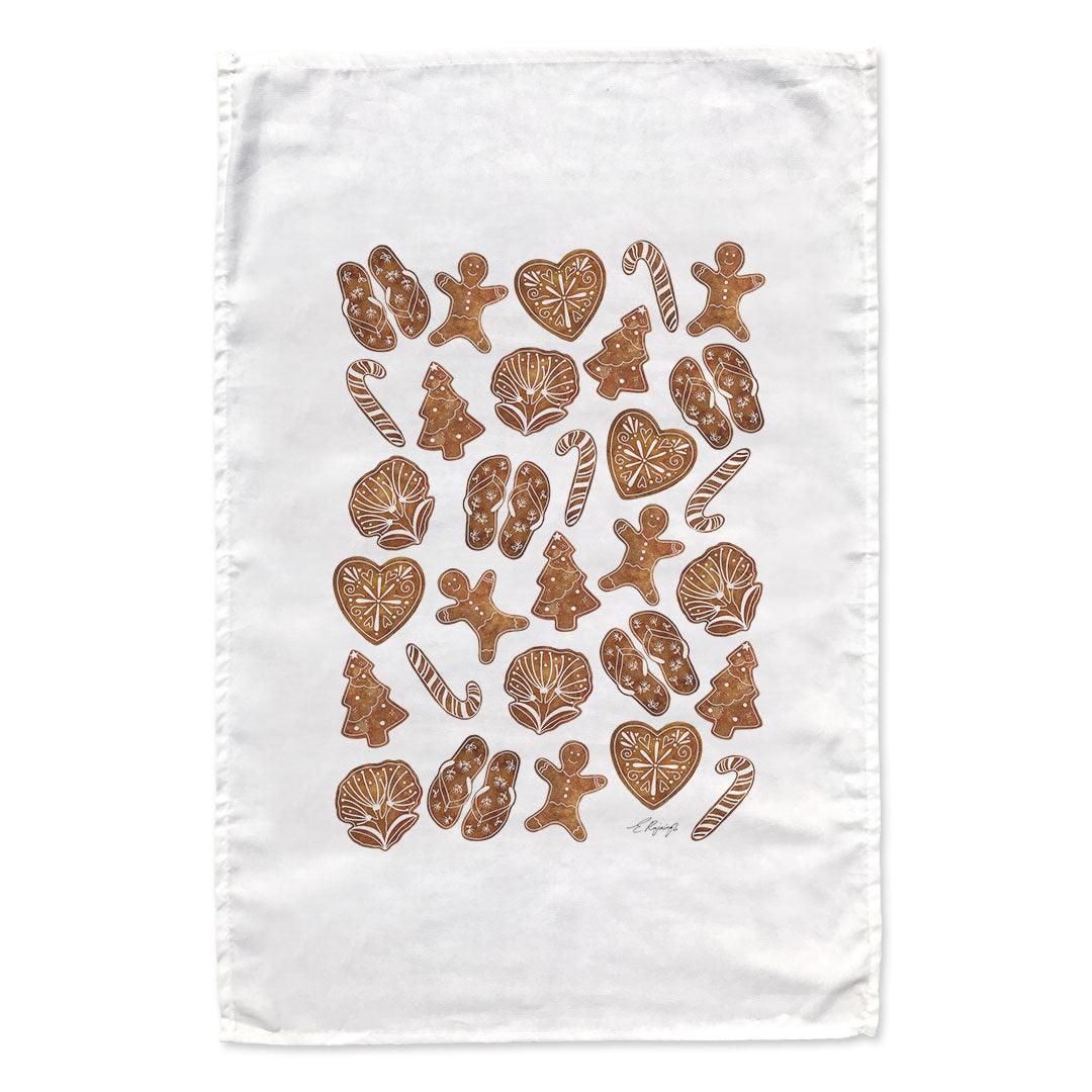 NZ Gingerbread Cookies tea towel