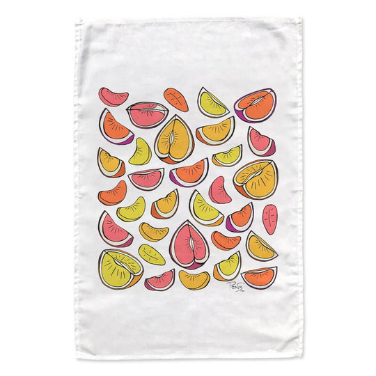 Pop Art Citrus tea towel - doodlewear