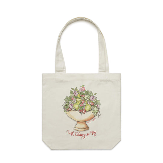 With a Cherry on Top artwork tote bag