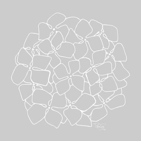 Hydrangea Outline crew - doodlewear