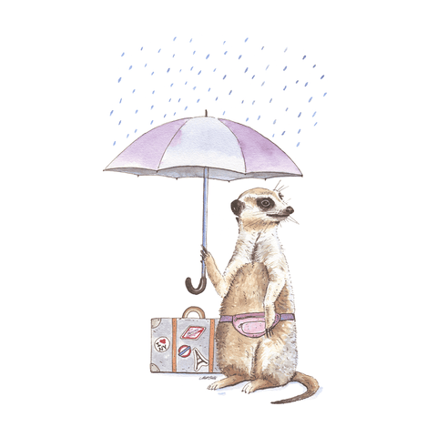 Lil’ Meerkat tea towel - doodlewear