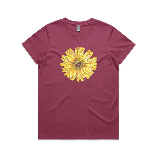 Happy Yellow Gerbera tee - doodlewear