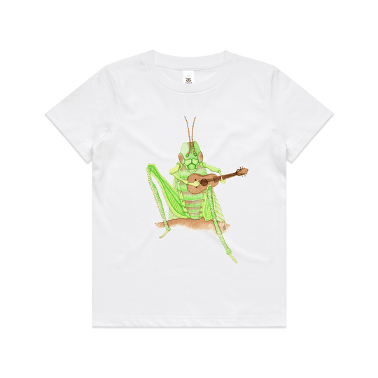 Grasshopper Playing a Ukulele tee - doodlewear