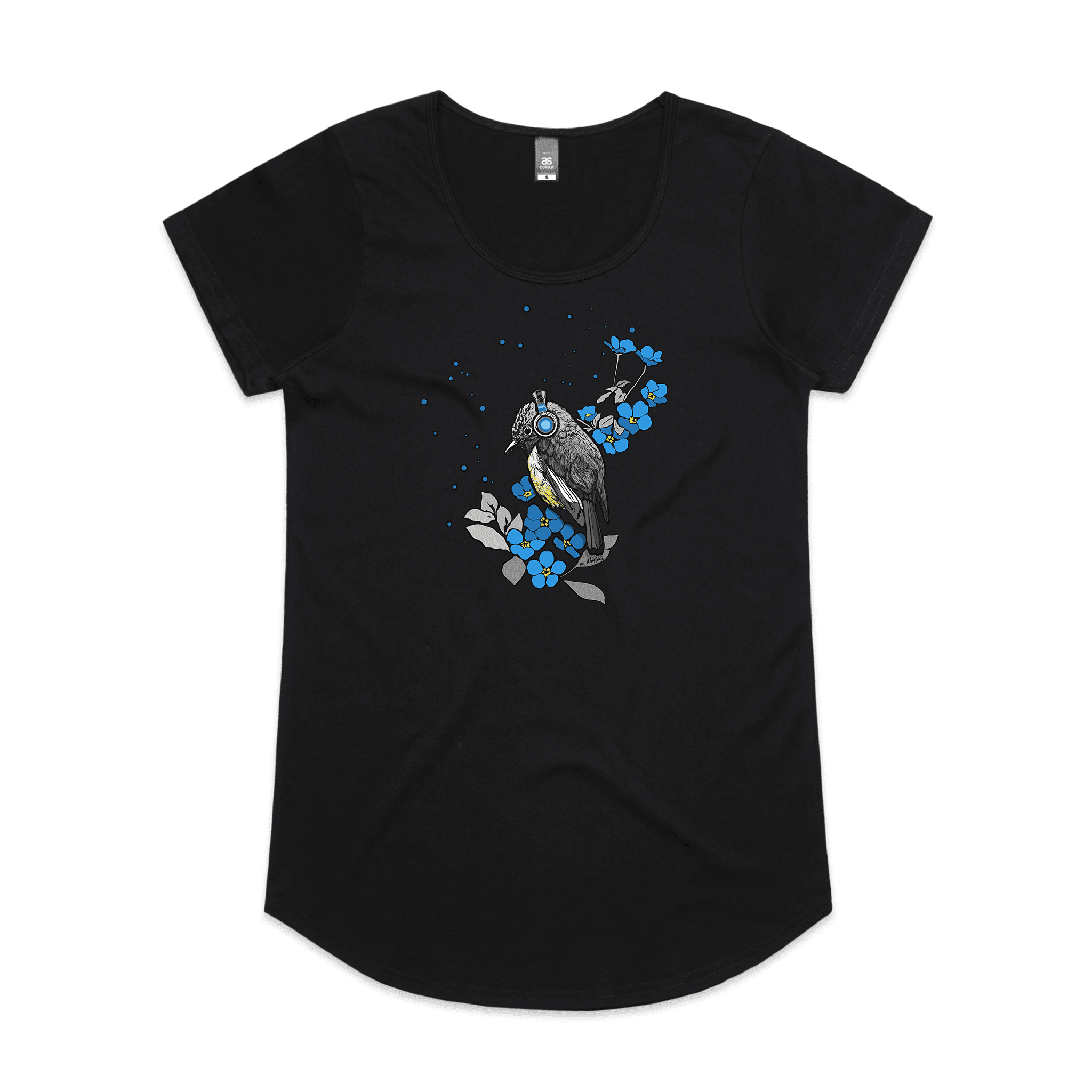 Forget-Me-Not tee - art for a cause - doodlewear