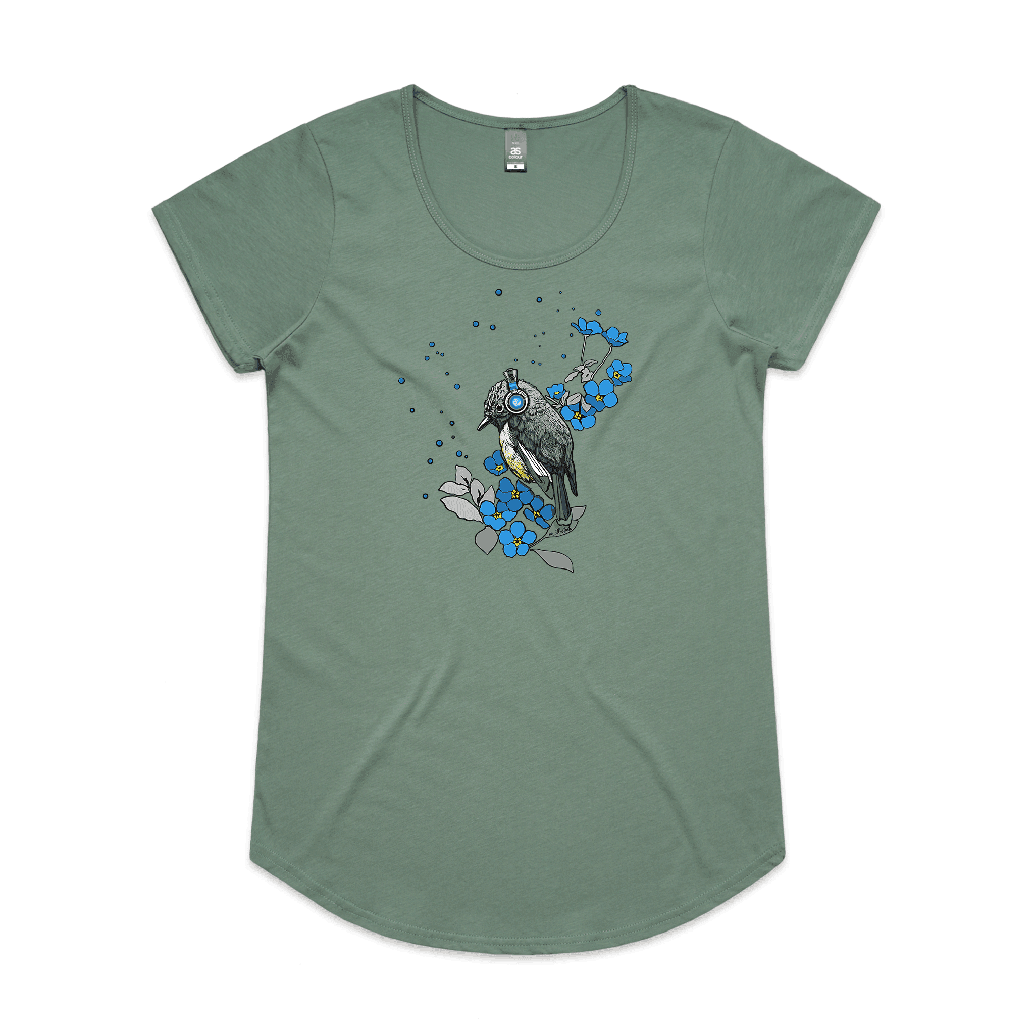 Forget-Me-Not tee - art for a cause - doodlewear