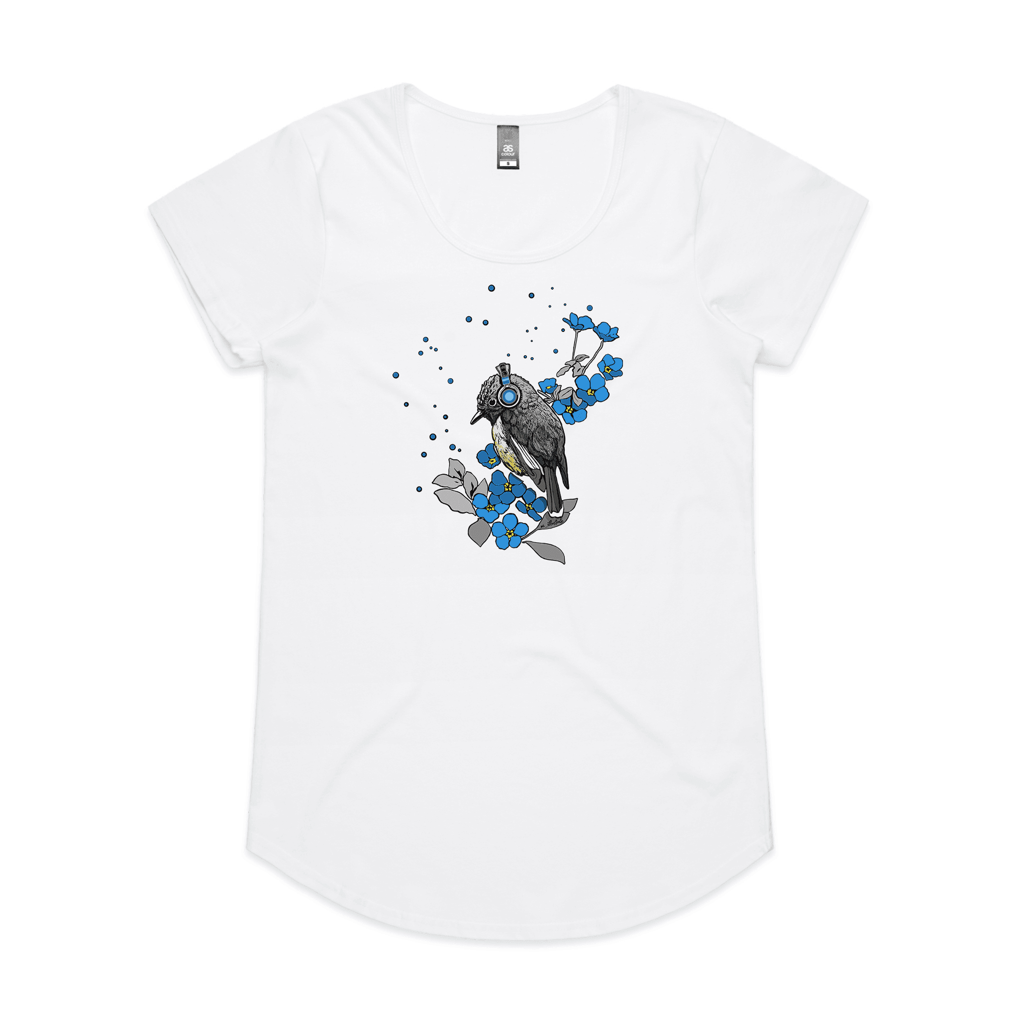 Forget-Me-Not tee - art for a cause - doodlewear