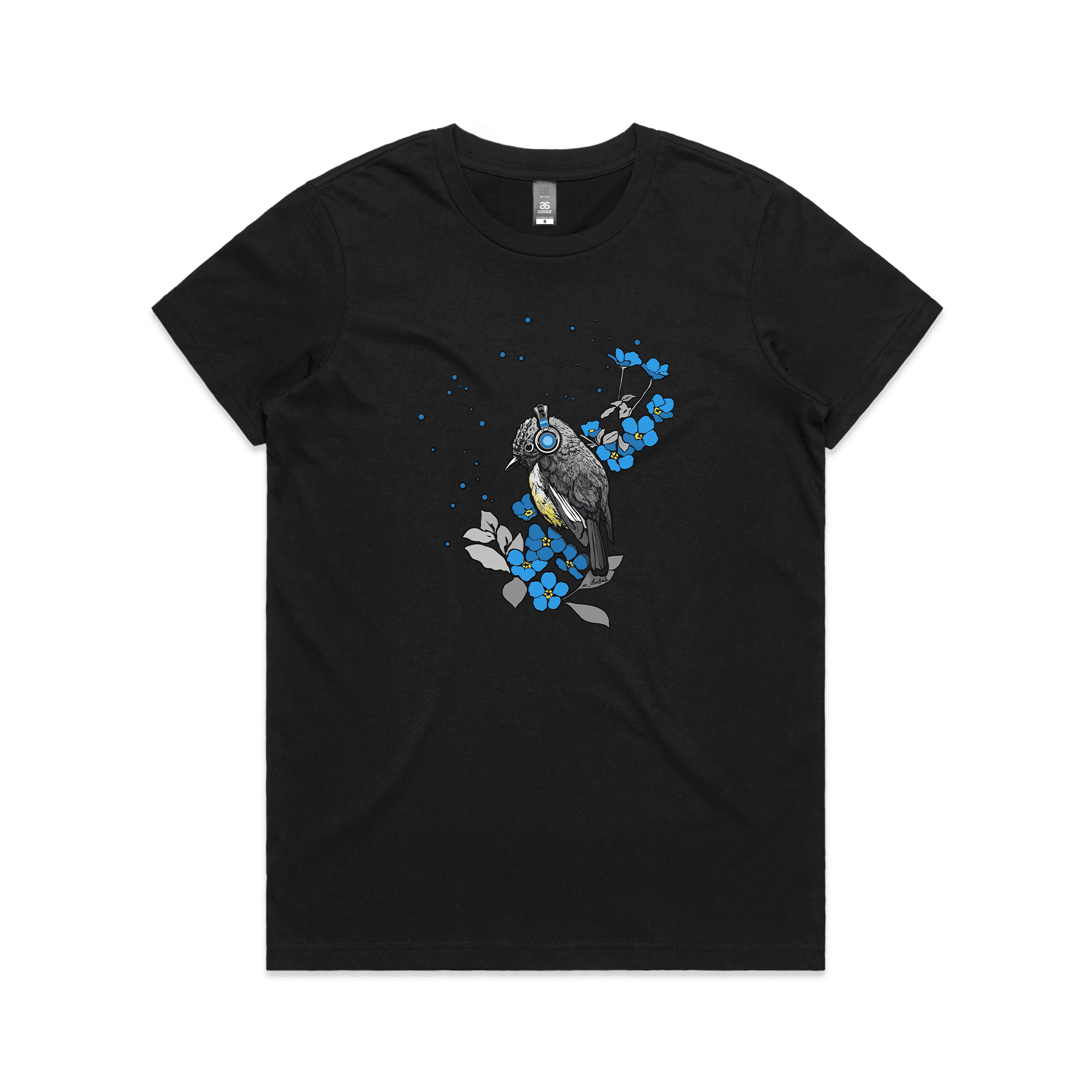 Forget-Me-Not tee - art for a cause - doodlewear