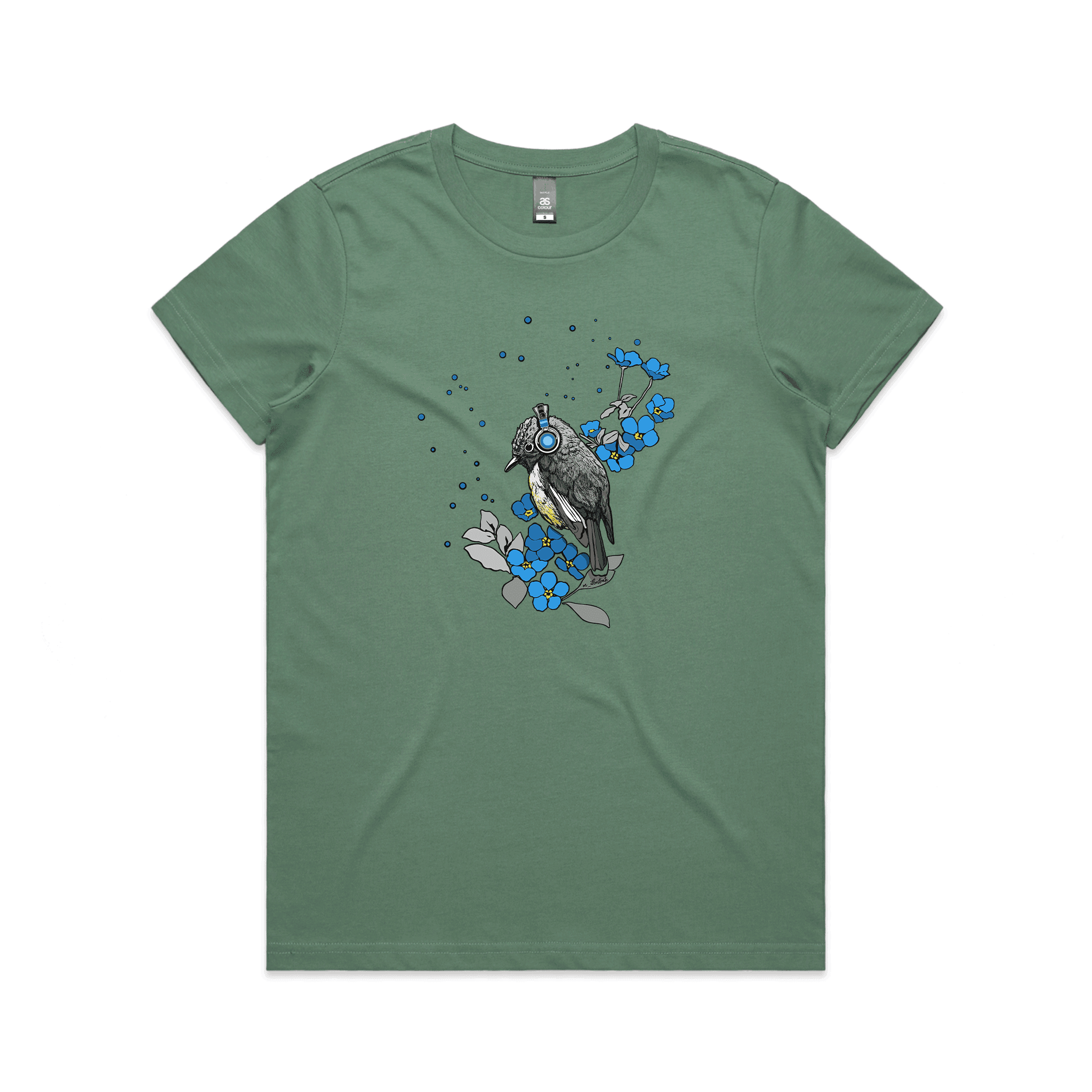 Forget-Me-Not tee - art for a cause - doodlewear