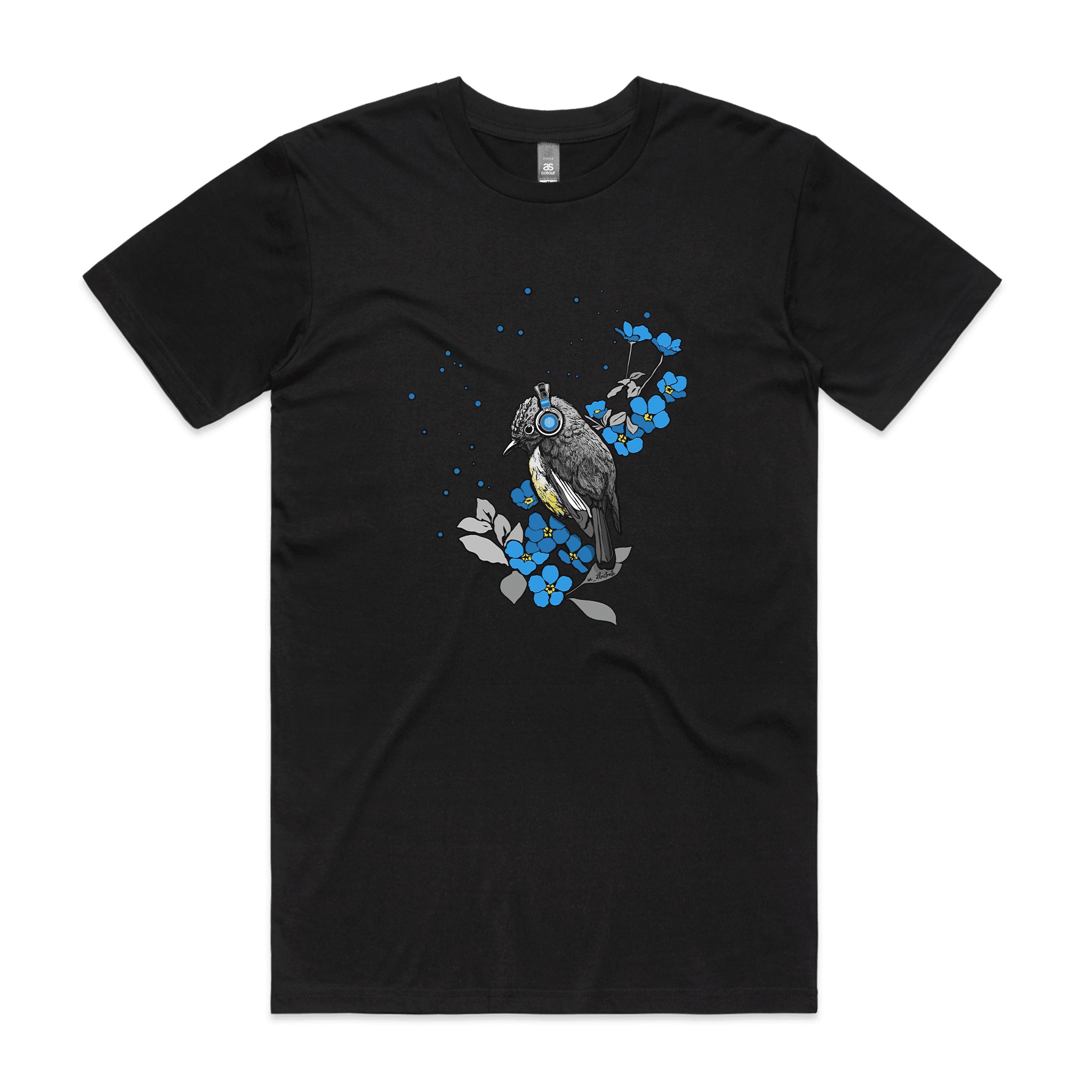 Forget-Me-Not tee - art for a cause - doodlewear