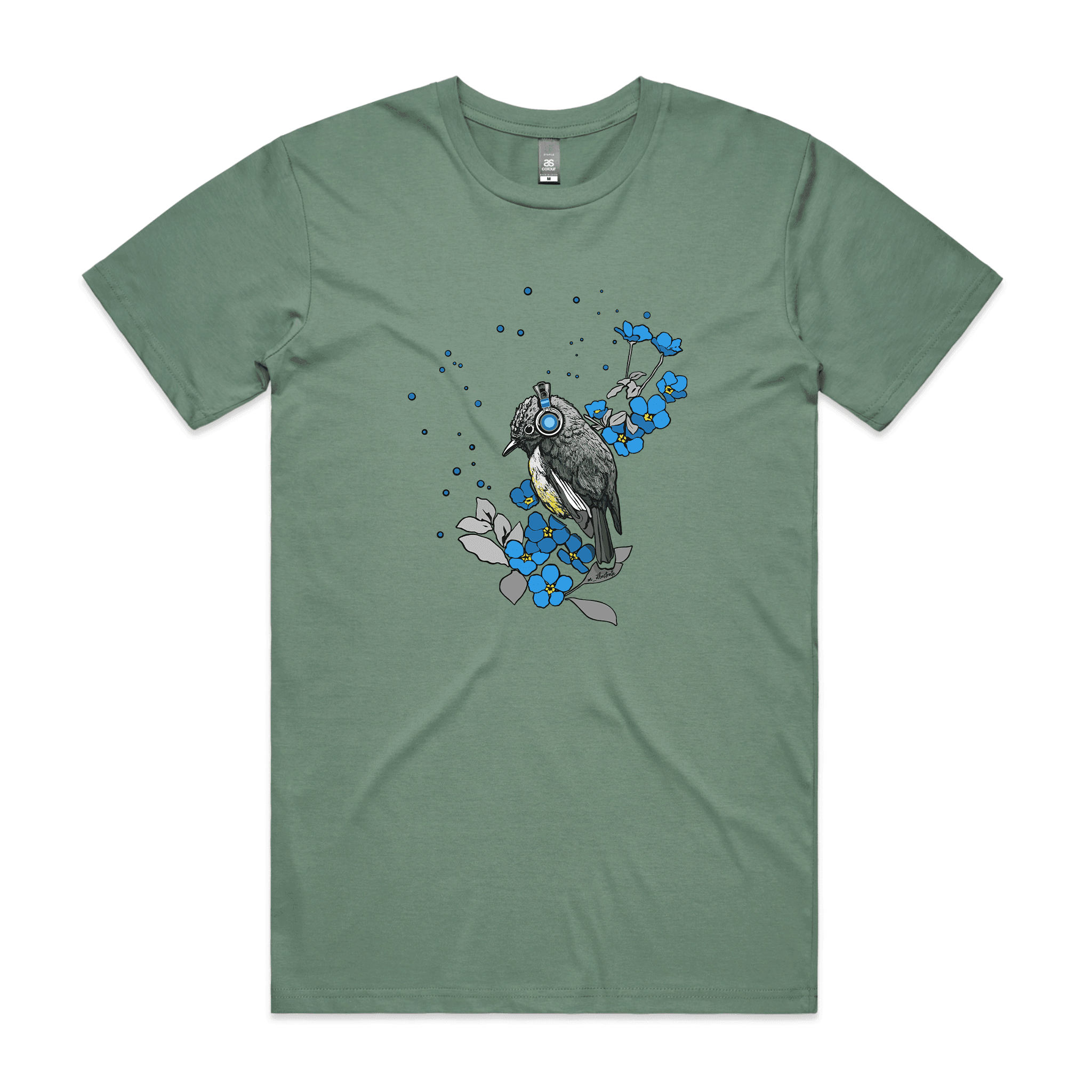 Forget-Me-Not tee - art for a cause - doodlewear