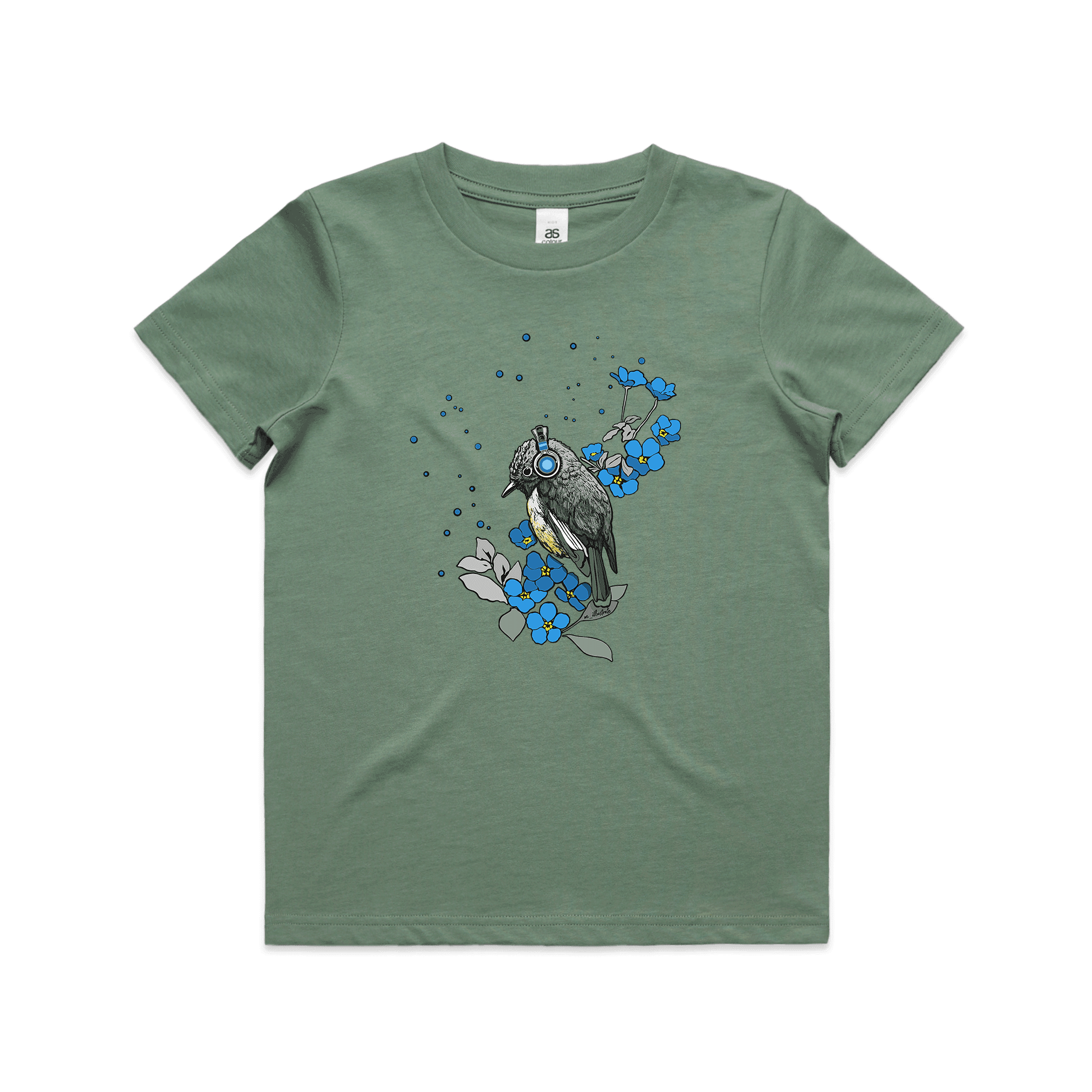 Forget-Me-Not tee - art for a cause - doodlewear