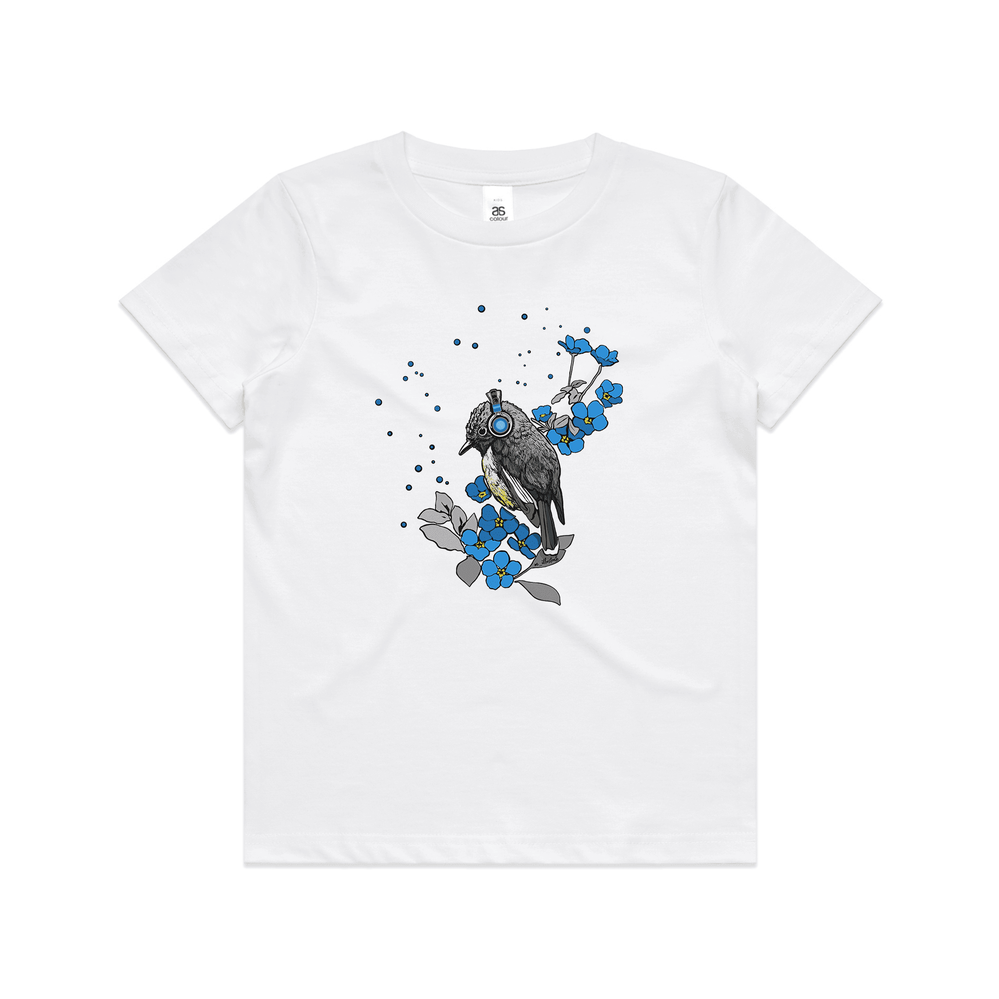 Forget-Me-Not tee - art for a cause - doodlewear