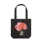 Pip Loves Peonies artwork tote bag - doodlewear